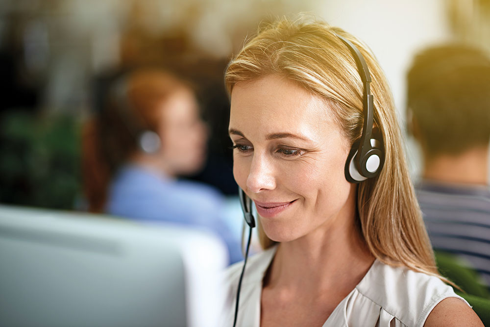 telefoniste in callcenter