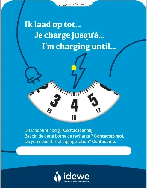 Laadpaaletiqette laadkaart - ik laad op tot ... uur